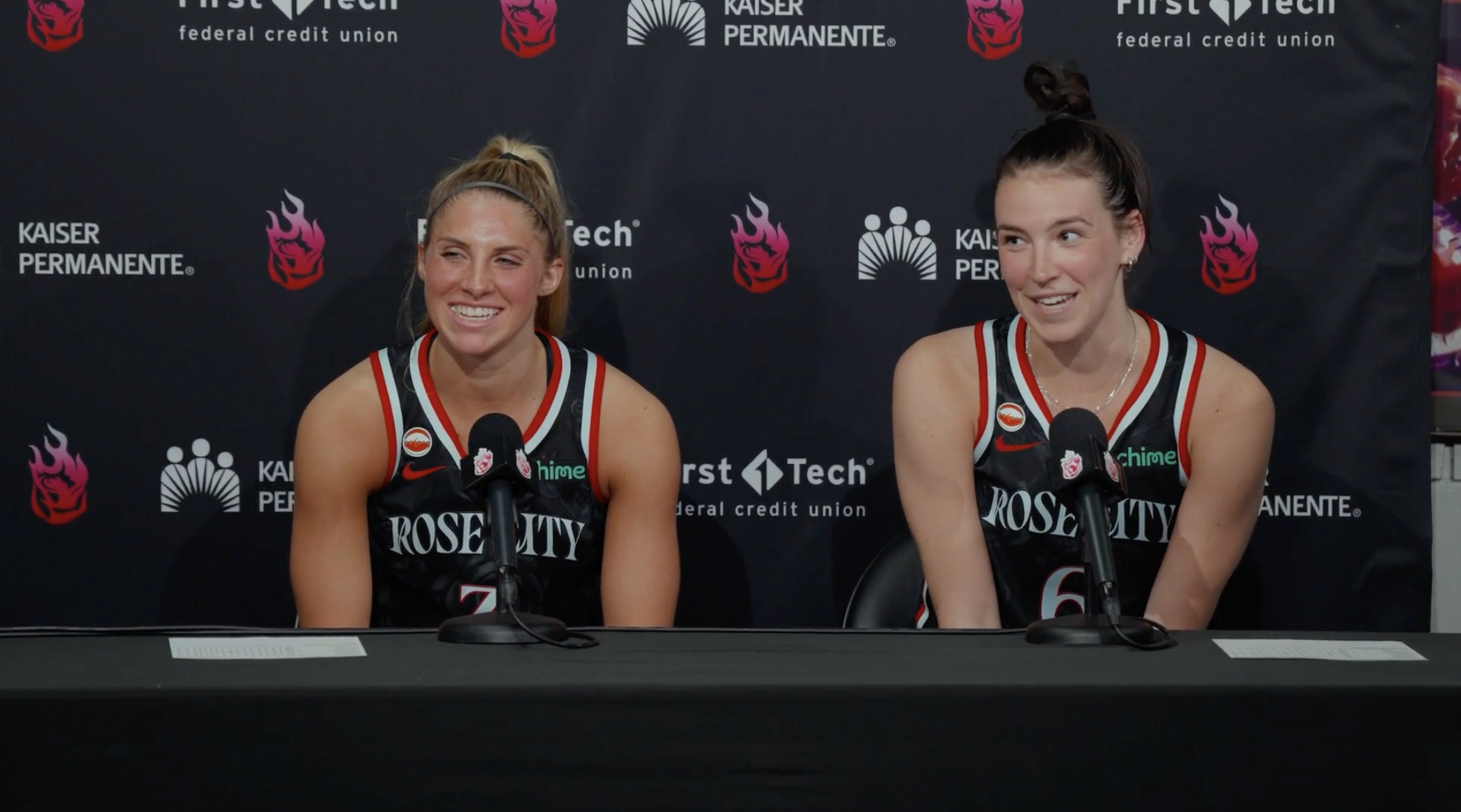 Post Game Presser: Sarah Ashlee Barker and Bridget Carleton